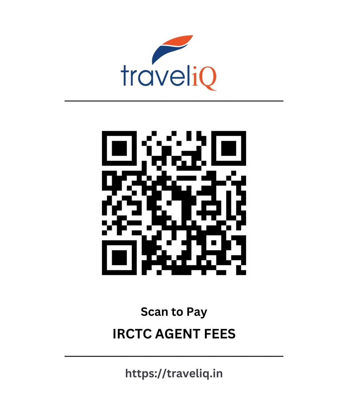 Travel IQ IRCTC Agent Registration Fees